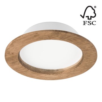LED upotettava valo WOODY SPOT LED/12,5W/230V 3000K saksanpähkinä ø 16 cm