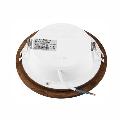 LED upotettava valo WOODY SPOT LED/12,5W/230V 4000K kirsikka ø 16 cm