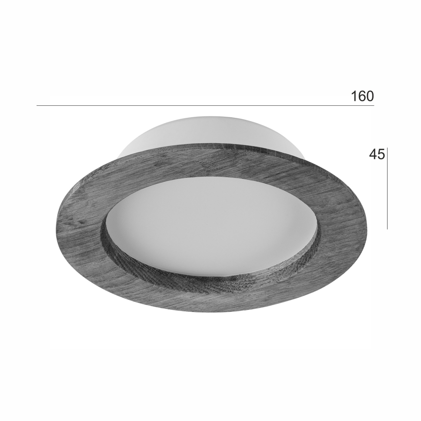 LED upotettava valo WOODY SPOT LED/12,5W/230V 4000K kirsikka ø 16 cm