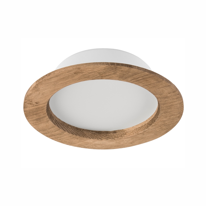 LED upotettava valo WOODY SPOT LED/12,5W/230V 4000K saksanpähkinä ø 16 cm