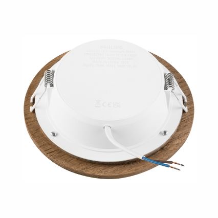 LED upotettava valo WOODY SPOT LED/12,5W/230V 4000K saksanpähkinä ø 16 cm