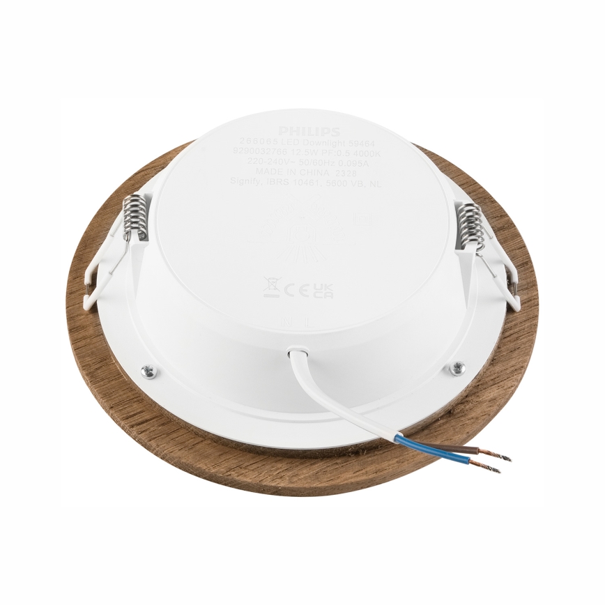 LED upotettava valo WOODY SPOT LED/12,5W/230V 4000K saksanpähkinä ø 16 cm