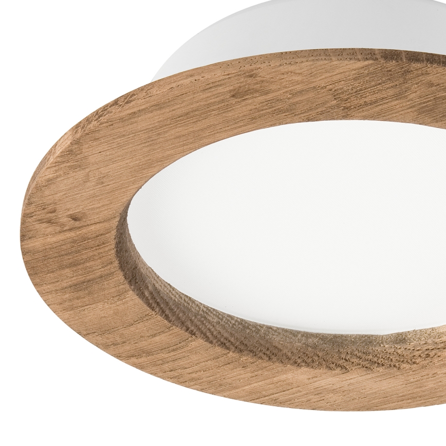 LED upotettava valo WOODY SPOT LED/12,5W/230V 4000K saksanpähkinä ø 16 cm