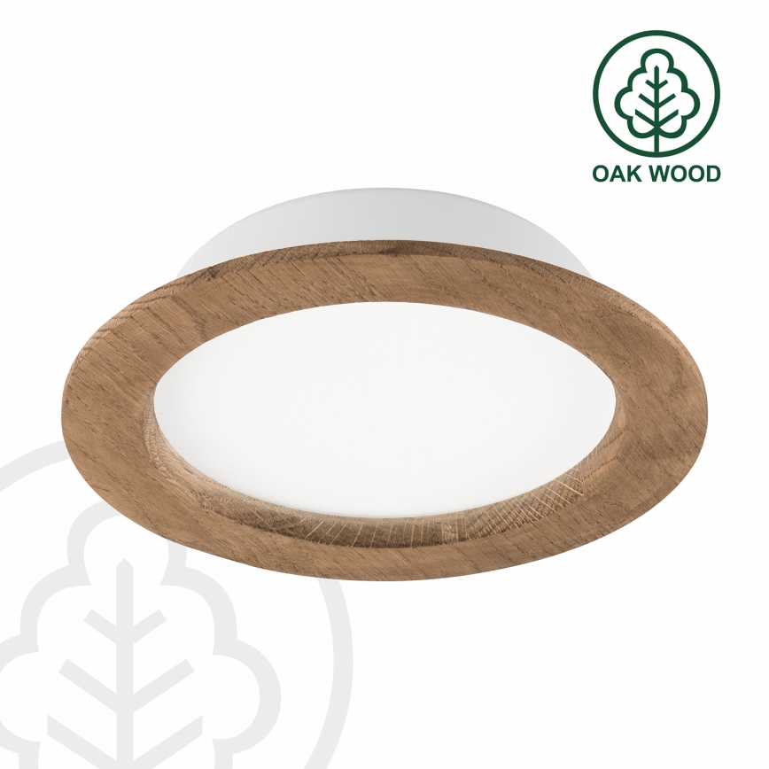 LED upotettava valo WOODY SPOT LED/16,5W/230V 4000K saksanpähkinä ø 18,5 cm