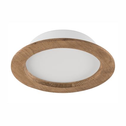 LED upotettava valo WOODY SPOT LED/16,5W/230V 4000K saksanpähkinä ø 18,5 cm