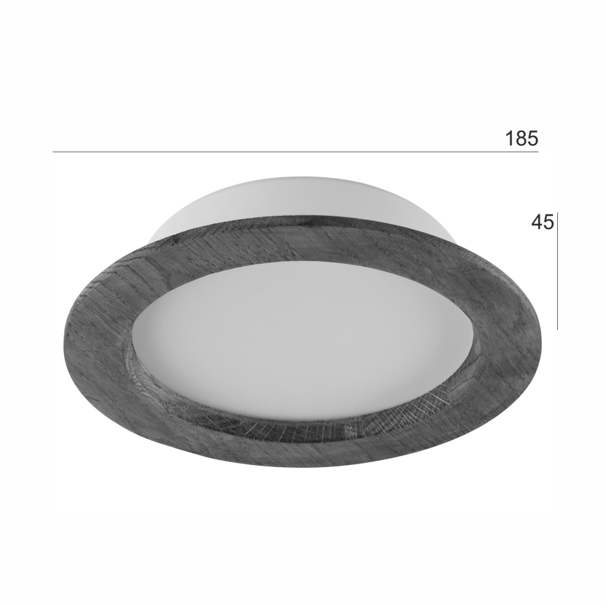 LED upotettava valo WOODY SPOT LED/16,5W/230V 4000K tammi ø 18,5 cm