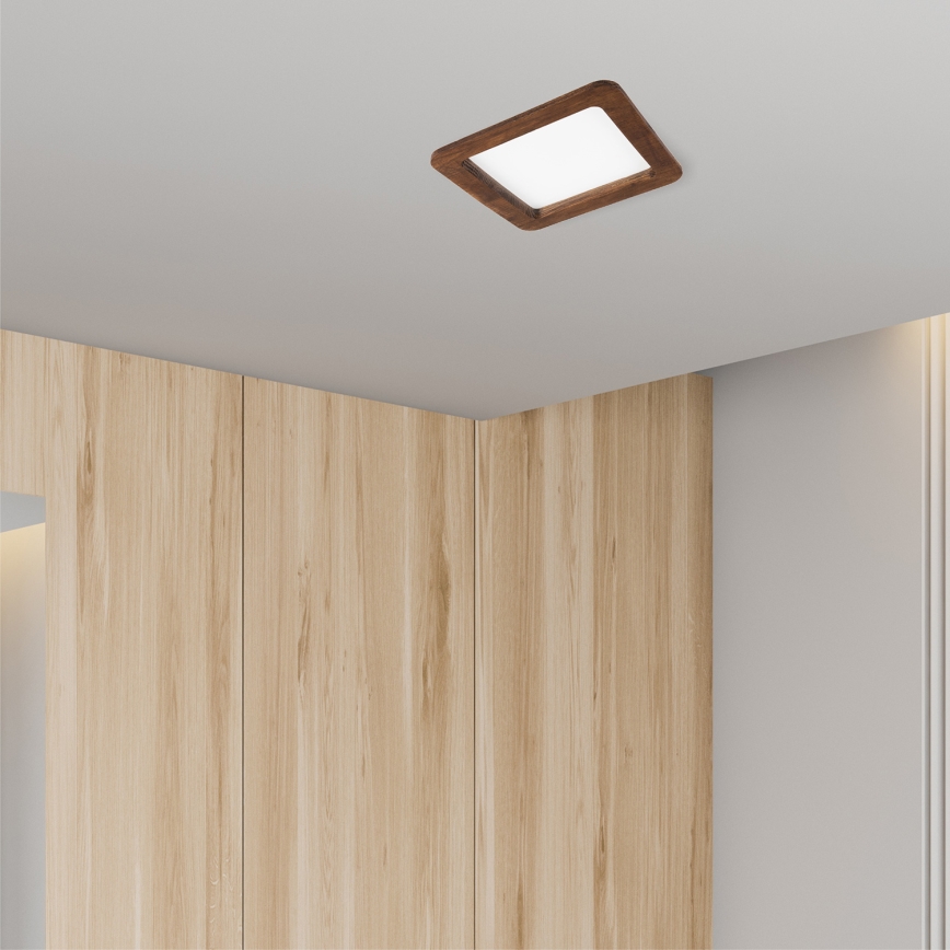 LED upotettava valo WOODY SPOT LED/17W/230V 3000K kirsikka 18,5x18,5 cm