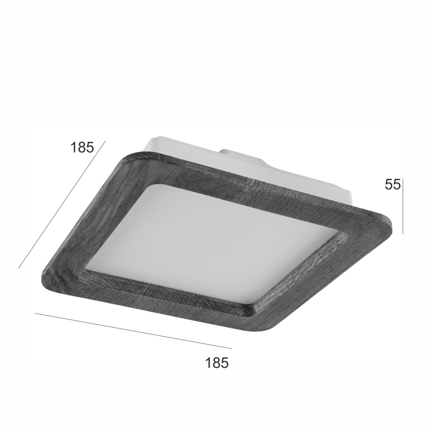 LED upotettava valo WOODY SPOT LED/17W/230V 3000K kirsikka 18,5x18,5 cm