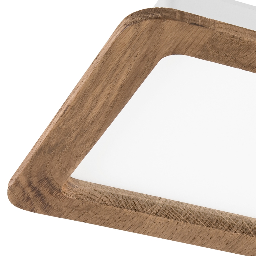 LED upotettava valo WOODY SPOT LED/17W/230V 3000K saksanpähkinä 18,5x18,5 cm