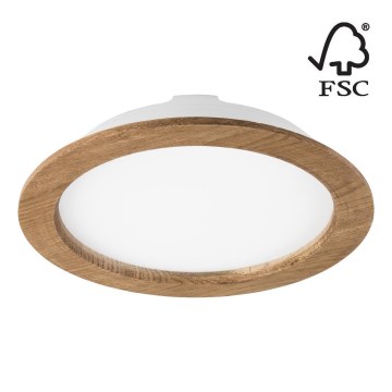 LED upotettava valo WOODY SPOT LED/23,5W/230V 4000K saksanpähkinä ø 23,5 cm
