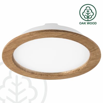 LED upotettava valo WOODY SPOT LED/23,5W/230V 4000K saksanpähkinä ø 23,5 cm