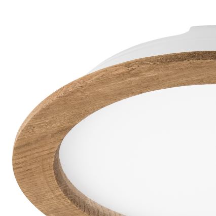 LED upotettava valo WOODY SPOT LED/23,5W/230V 4000K saksanpähkinä ø 23,5 cm