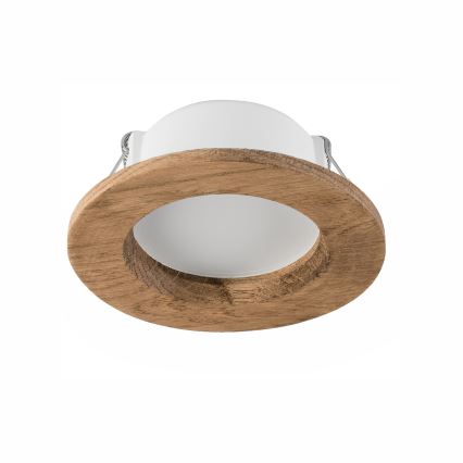 LED upotettava valo WOODY SPOT LED/5,5W/230V 4000K saksanpähkinä ø 10 cm