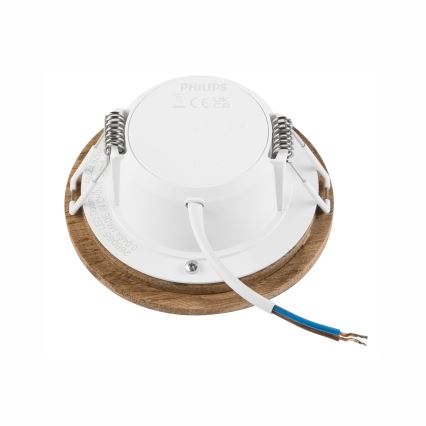 LED upotettava valo WOODY SPOT LED/5,5W/230V 4000K saksanpähkinä ø 10 cm