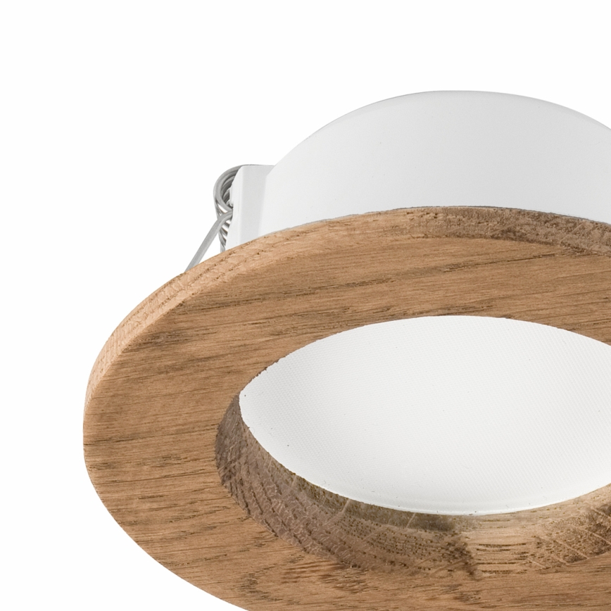 LED upotettava valo WOODY SPOT LED/5,5W/230V 4000K saksanpähkinä ø 10 cm