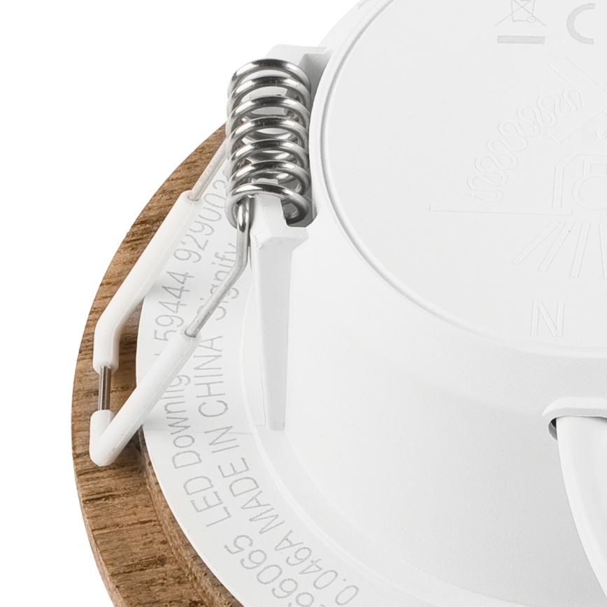 LED upotettava valo WOODY SPOT LED/5,5W/230V 4000K saksanpähkinä ø 10 cm