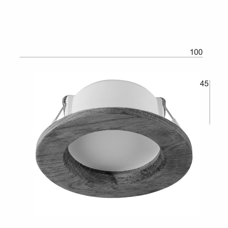 LED upotettava valo WOODY SPOT LED/5,5W/230V 4000K saksanpähkinä ø 10 cm