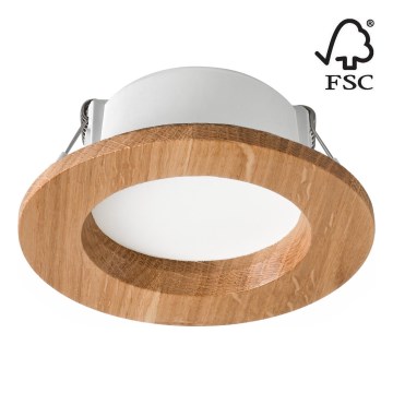 LED upotettava valo WOODY SPOT LED/5,5W/230V 4000K tammi ø 10 cm