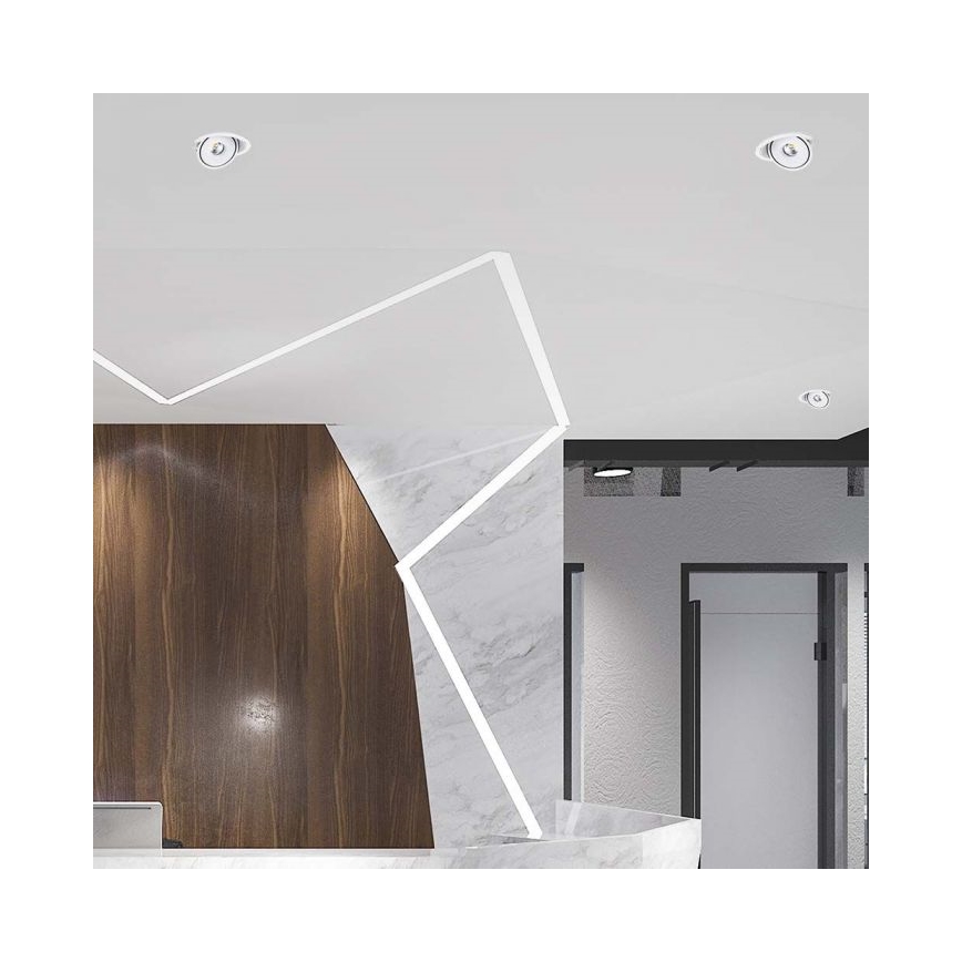 LED Upotettu kohdevalo LED/12W/230V 3000/4000/6400K halkaisija 12 cm valkoinen