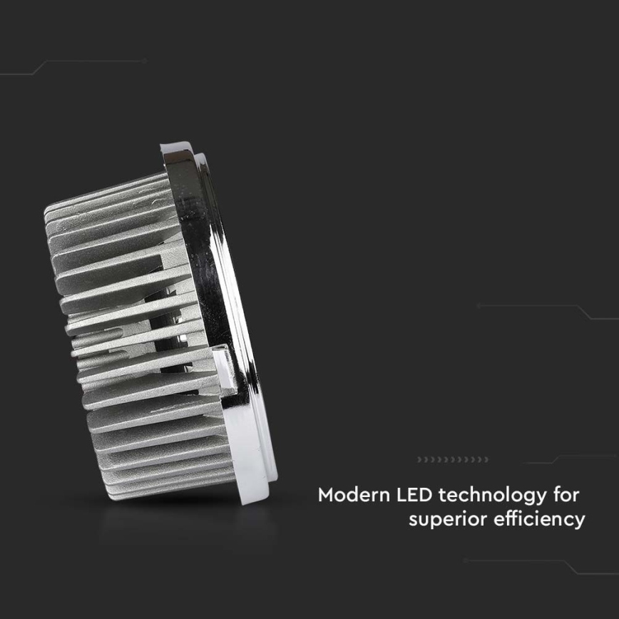 LED Upotettu kohdevalo LED/20W/230V 4000K 40°/20° halkaisija 11 cm kiiltävä kromi