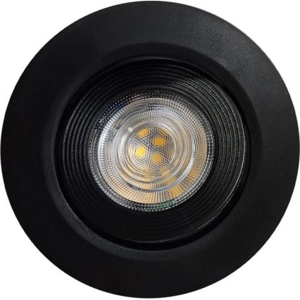 LED Upotettava/pinta-asennettava kohdevalo 2in1 LED/5W/230V 4200K halkaisija 9,3 cm musta