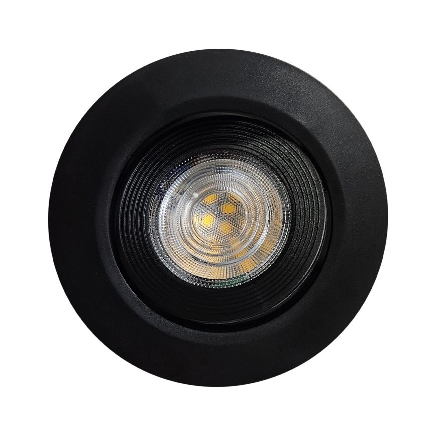 LED Upotettava/pinta-asennettava kohdevalo 2in1 LED/5W/230V 4200K halkaisija 9,3 cm musta