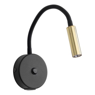 LED USB seinävalaisin port LAGOS 1xG9/3W/5V 4000K musta/kulta