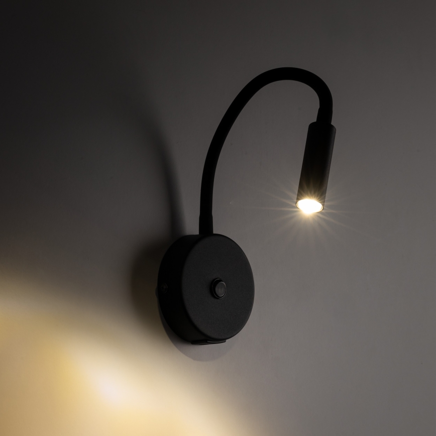 LED USB seinävalaisin port LAGOS 1xG9/3W/5V 4000K musta
