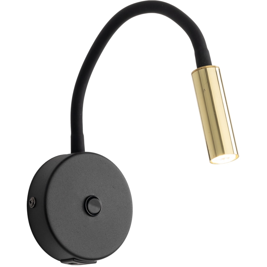 LED USB seinävalaisin port LAGOS 1xG9/3W/5V 4000K musta/kulta