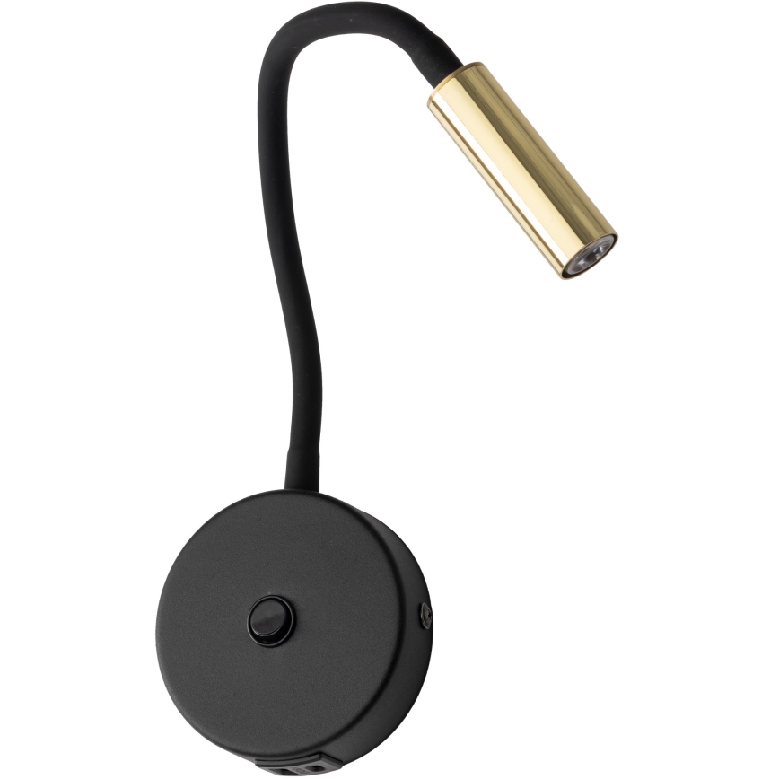 LED USB seinävalaisin port LAGOS 1xG9/3W/5V 4000K musta/kulta