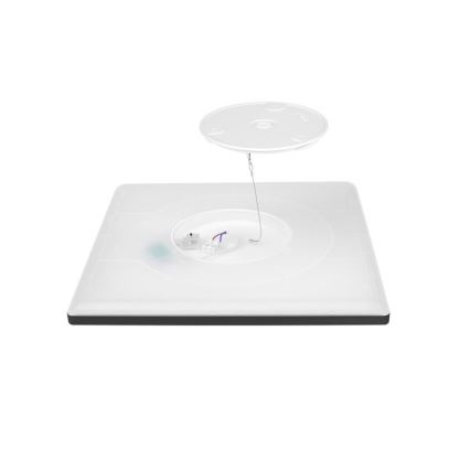 LED Kylpyhuoneen valaisin liike- ja hämärätunnistimella NIVERA LED/12W/230V IP54 3000/4000/6000K 22,5x22,5 cm musta + kauko-ohjaus