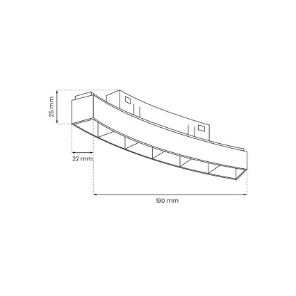LED-valo kiskojärjestelmään MAGNETIC TRACK LED/6W/48V 4000K musta