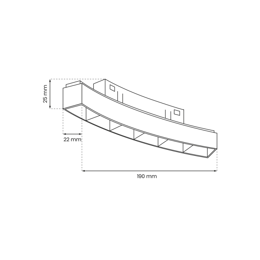 LED-valo kiskojärjestelmään MAGNETIC TRACK LED/6W/48V 4000K musta