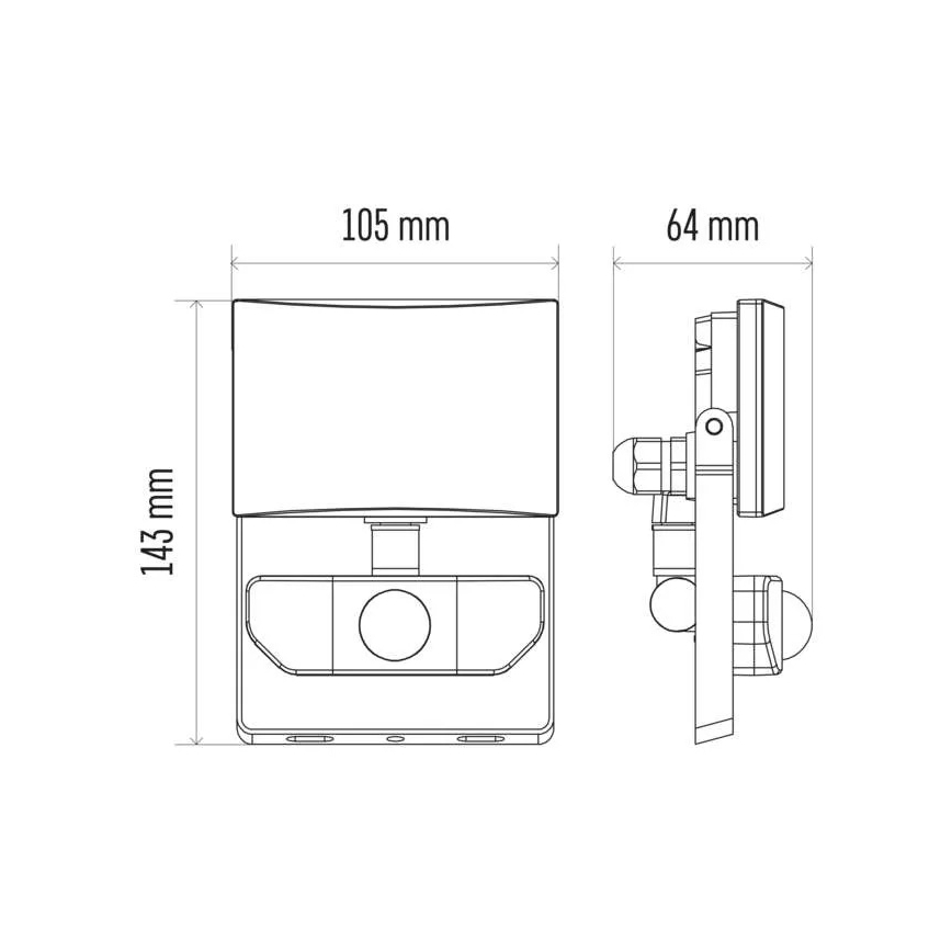 LED Valonheitin anturilla LED/10,5W/230V IP54