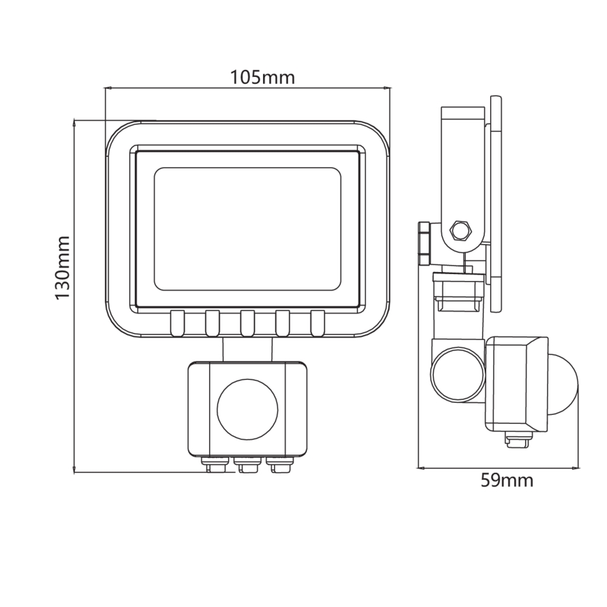 LED-valonheitin anturilla LED/10W/230V IP65