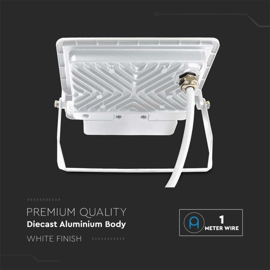 LED-valonheitin anturilla LED/50W/230V 4000K IP65 valkoinen