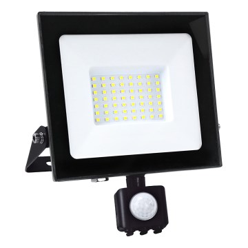 LED-valonheitin anturilla LED/50W/230V 6500K IP44 musta