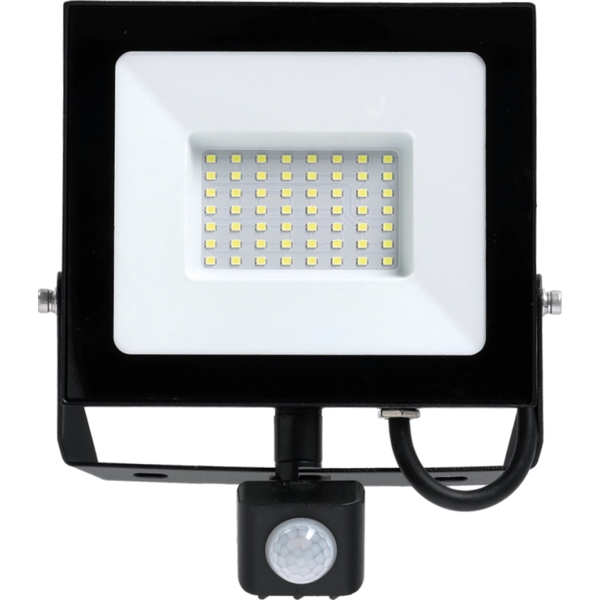 LED-valonheitin anturilla LED/50W/230V 6500K IP44 musta
