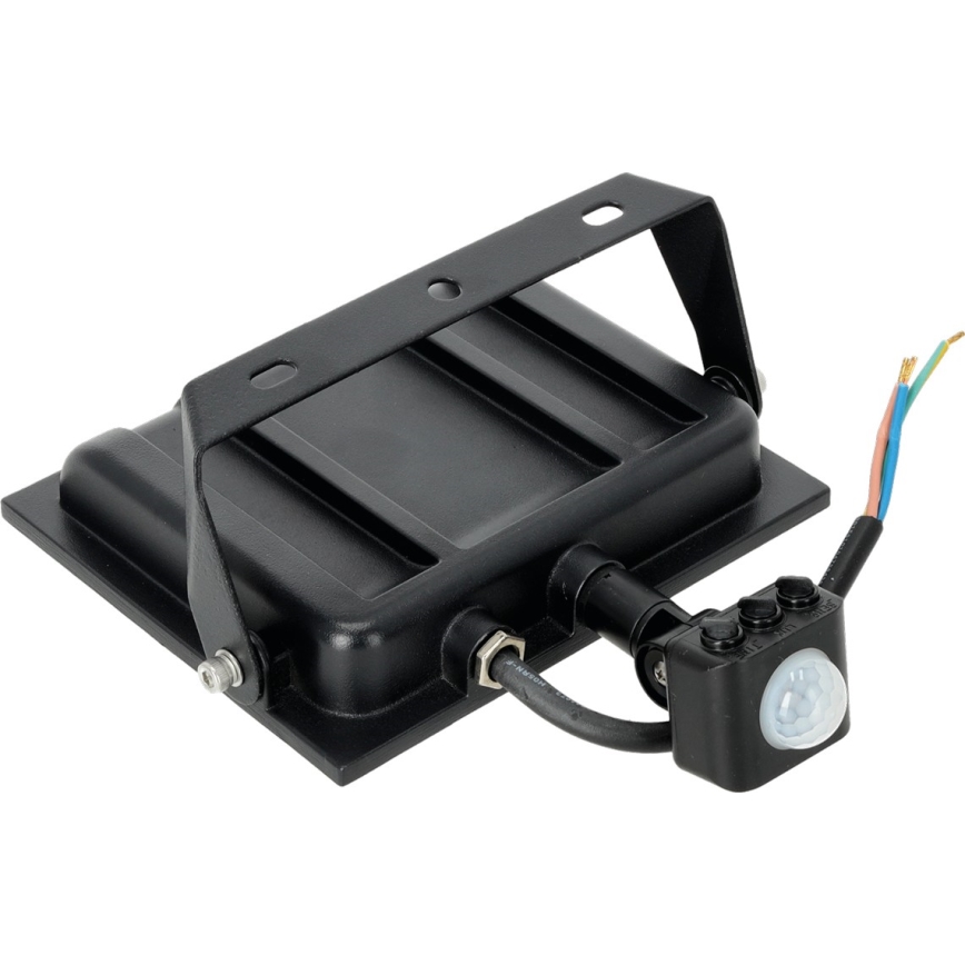 LED-valonheitin anturilla LED/50W/230V 6500K IP44 musta