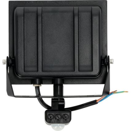 LED-valonheitin anturilla LED/50W/230V 6500K IP44 musta