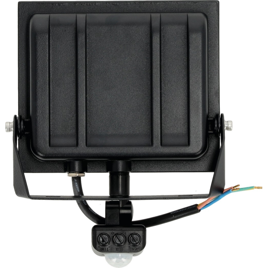 LED-valonheitin anturilla LED/50W/230V 6500K IP44 musta