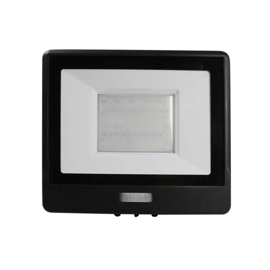 LED-valonheitin anturilla LED/50W/230V 6500K IP65 musta