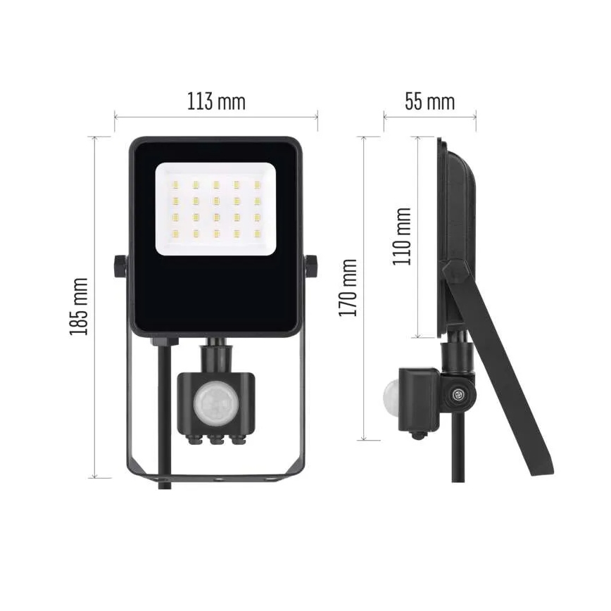 LED-valonheitin anturilla VISIO LED/10W/230V 4000K IP65