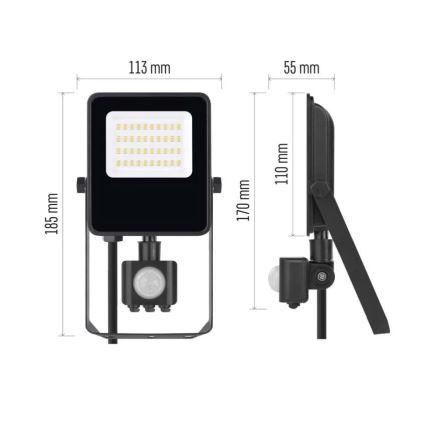 LED-valonheitin anturilla VISIO LED/20W/230V 4000K IP65