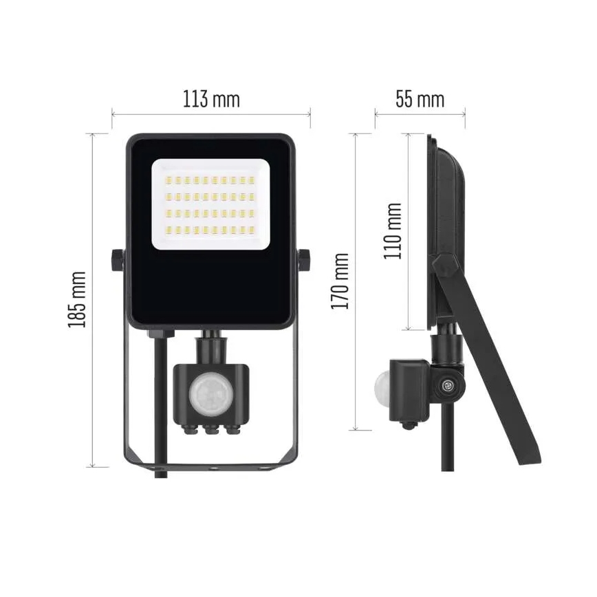 LED-valonheitin anturilla VISIO LED/20W/230V 4000K IP65