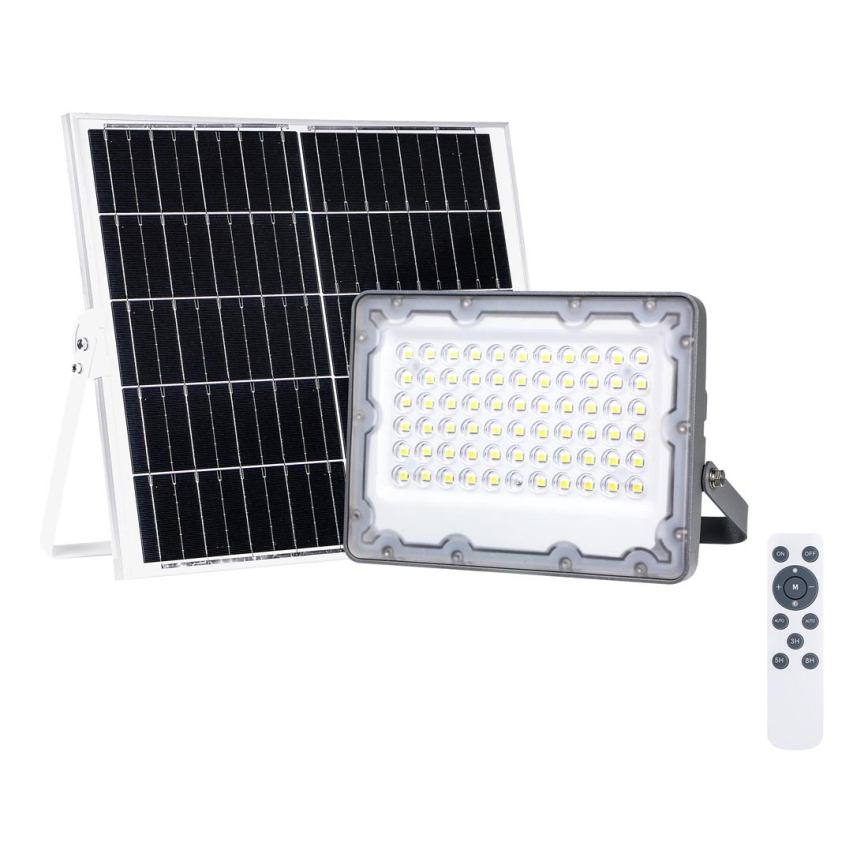 LED-valonheitin aurinkopaneelilla FOCUS 60W/10000 mAh 3,2V 6000K IP65 + Kaukosäädin