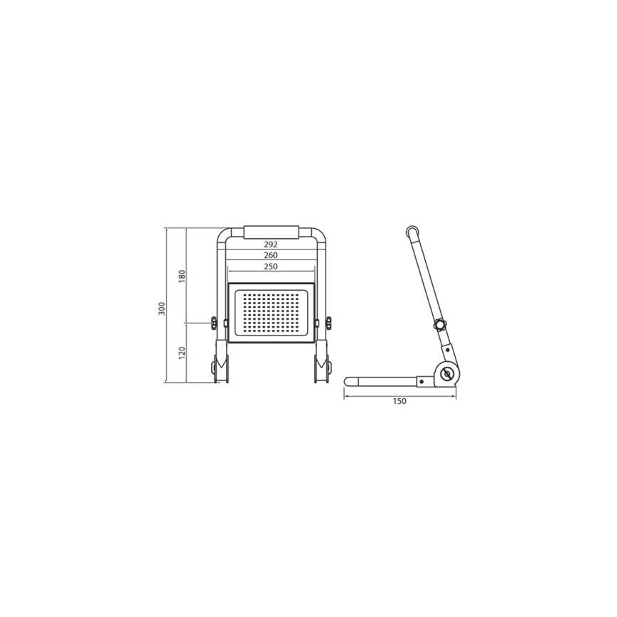 LED Valonheitin jalustalla ADVIVE WORK LED/100W/230V IP65