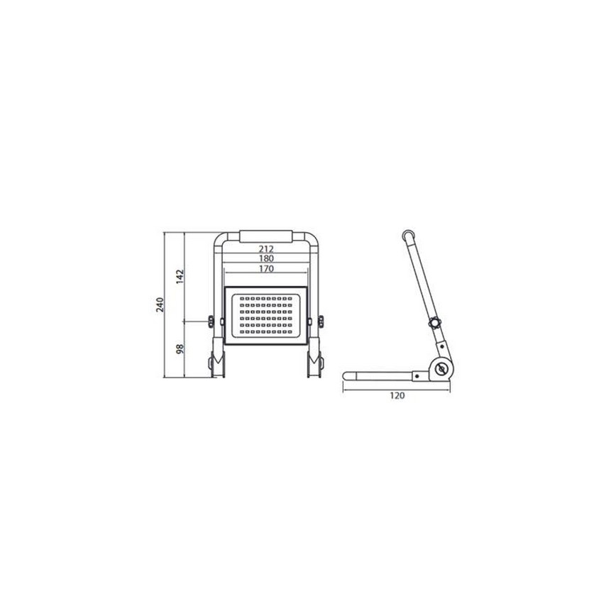 LED Valonheitin jalustalla ADVIVE WORK LED/50W/230V IP65