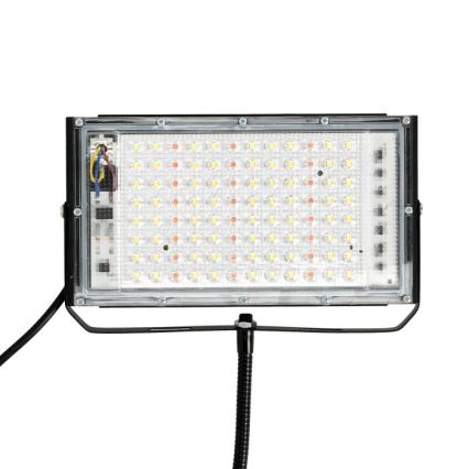 LED Valonheitin jalustalla kasvien kasvattamiseen FIRON LED/45W/230V IP54 musta