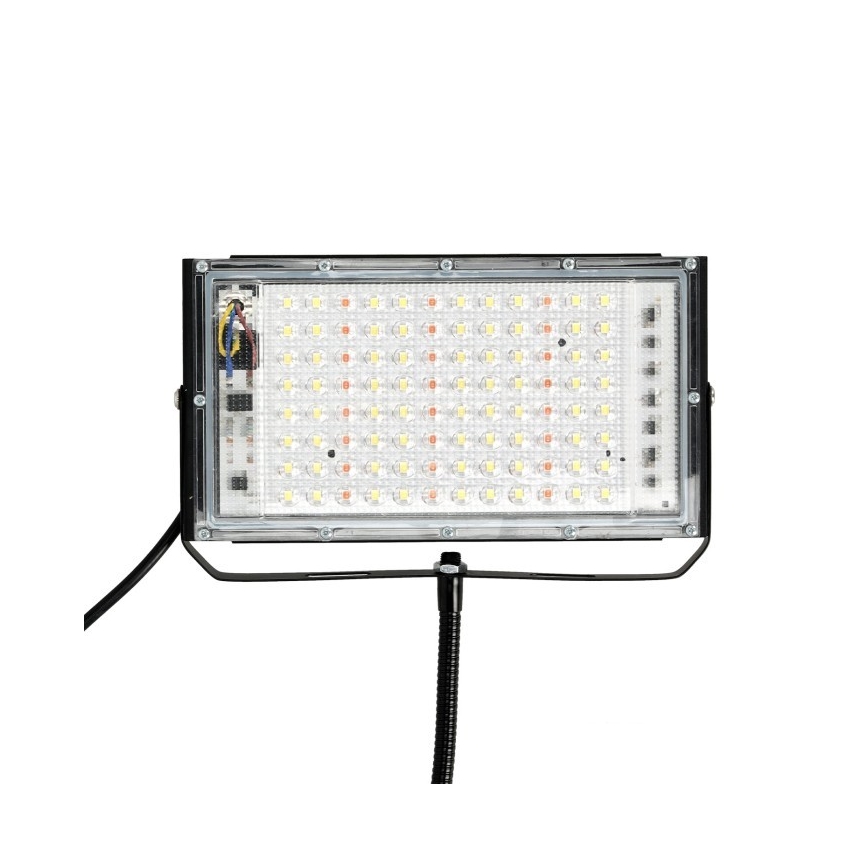 LED Valonheitin jalustalla kasvien kasvattamiseen FIRON LED/45W/230V IP54 musta